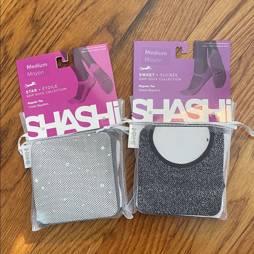 Two pairs Shashi Grip Pilates Socks